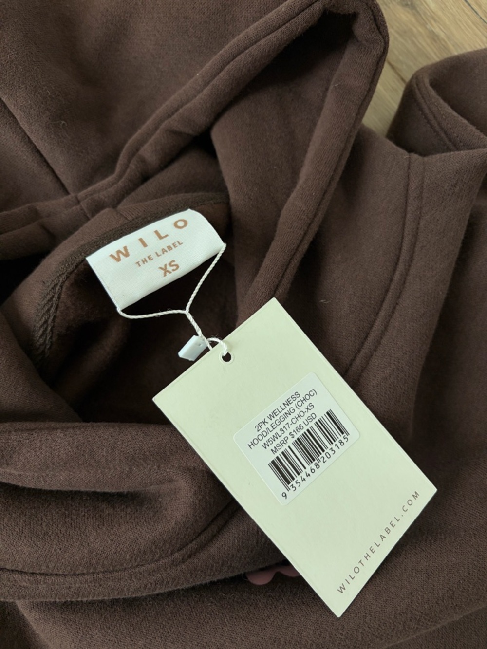 WILO Wellness Club Brown Hoodie with Matching Brown Leggings - Picture 7 of 9